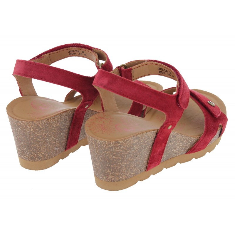 Red suede wedge on sale sandals